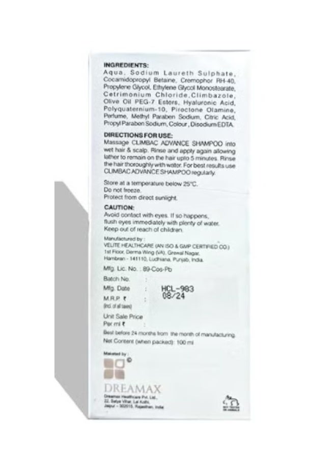 DREAMAX Climbac Anti-Dandruff Shampoo, 100 ml - Image 2